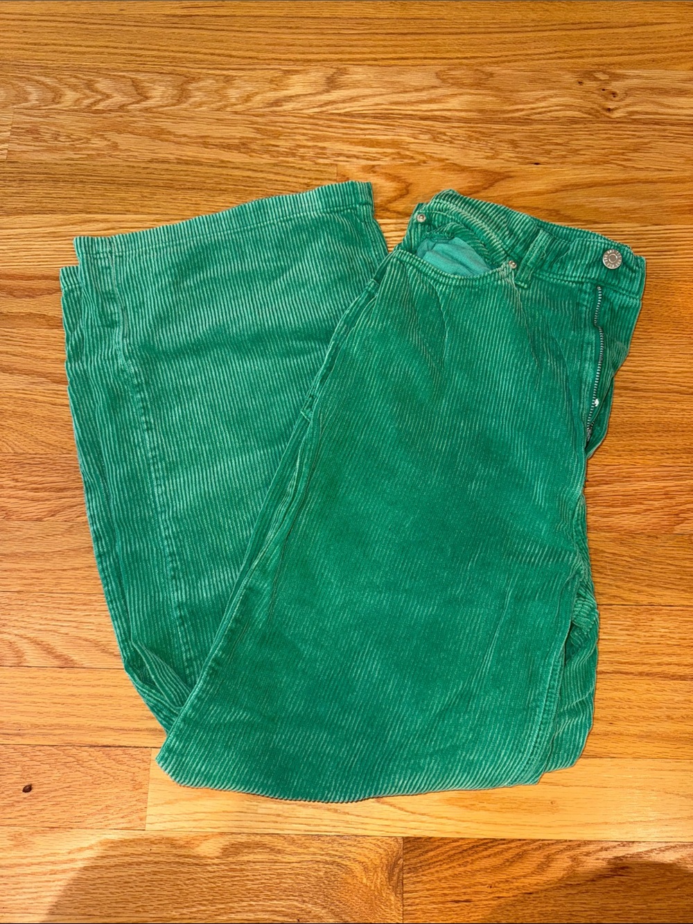 BDG Emerald Green Corduroy Wide-Leg Jeans